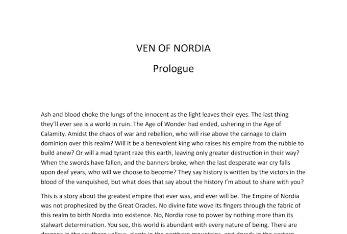 write immersive fantasy fiction